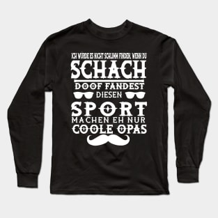 Schach Denksport Geschenkidee Geburtstag Dame Long Sleeve T-Shirt